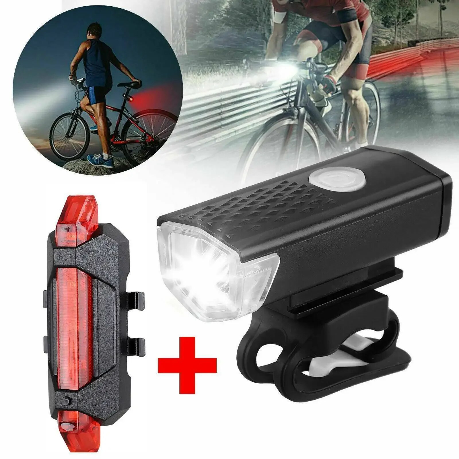 Headlamp Waterproof Rechargeable - MTB Bike Front Lights USB LED