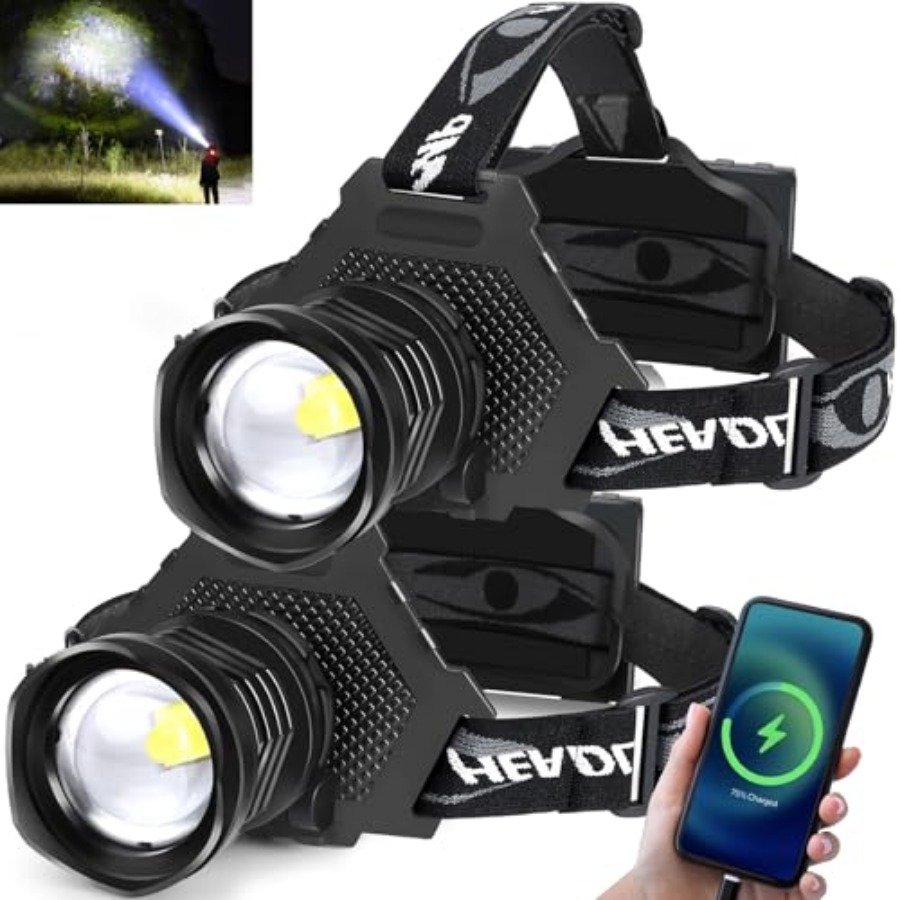 Headlamp Waterproof Rechargeable - Rechargeable LED Headlamp 1080 Lumen, Super