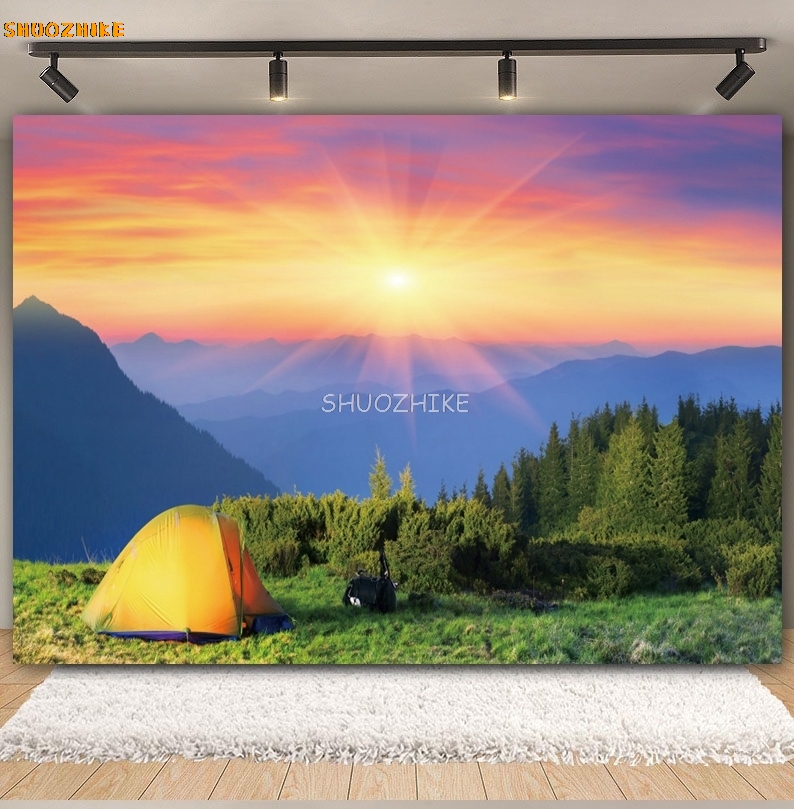 Outdoor Forest Camping Backdro - Outdoor Adventure Background 评论和价格