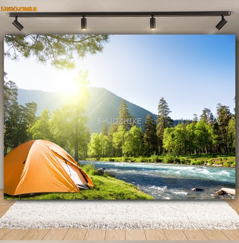 Outdoor Forest Camping Backdro - Outdoor Adventure Background 评论和价格
