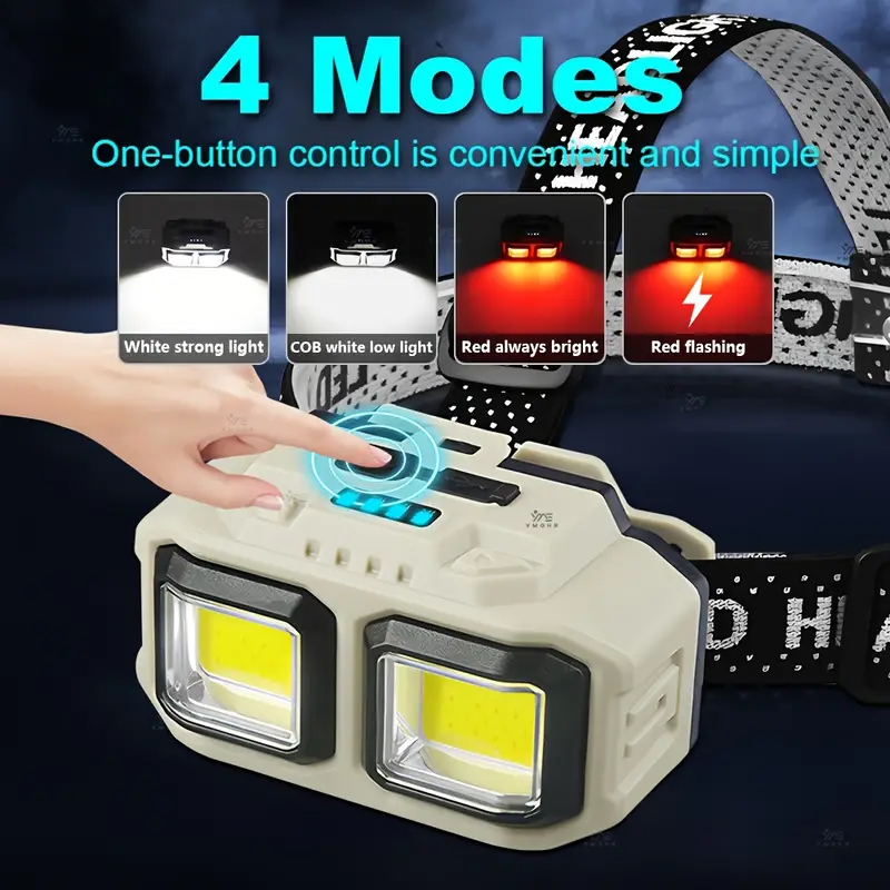 COB LED Headlamp Rechargeable  - Headlamp Waterproof Rechargeable 评论和价格