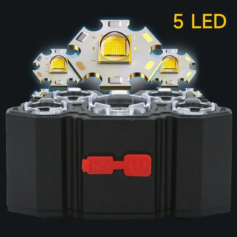 Rechargeable 5 LED Headlamp St - Headlamp Waterproof Rechargeable 评论和价格