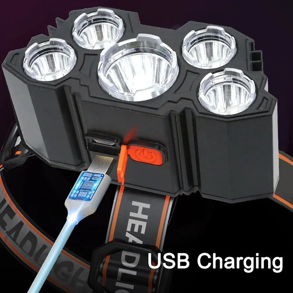 Rechargeable 5 LED Headlamp St - Headlamp Waterproof Rechargeable 评论和价格