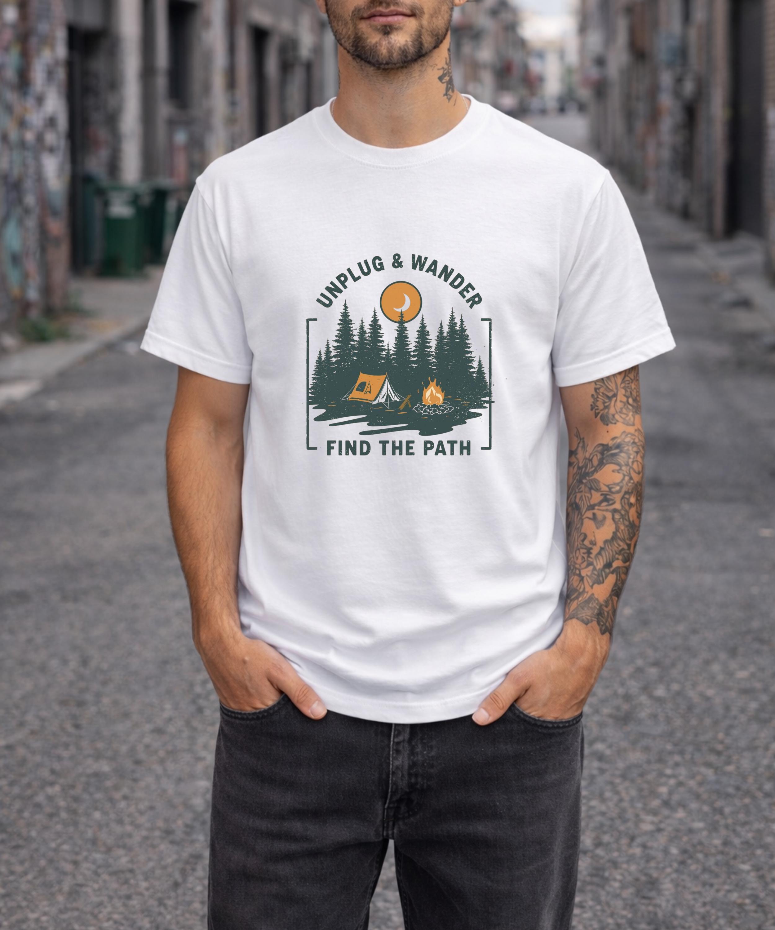 Unplug & Wander Shirt, Camping - Outdoor Adventure Club 评论和价格