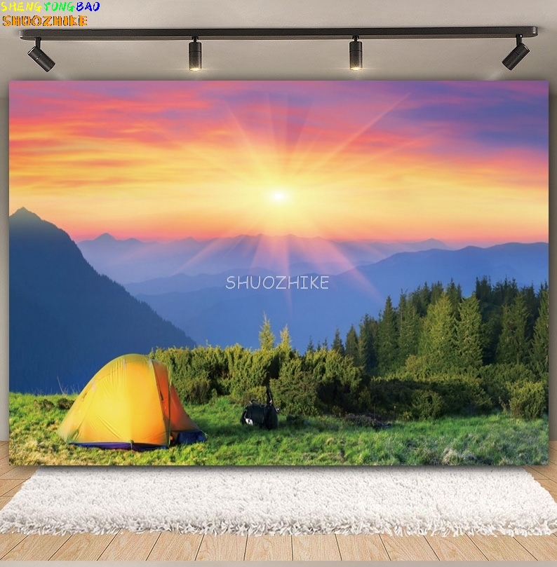 Outdoor Forest Camping Backdro - Outdoor Adventure Background 评论和价格