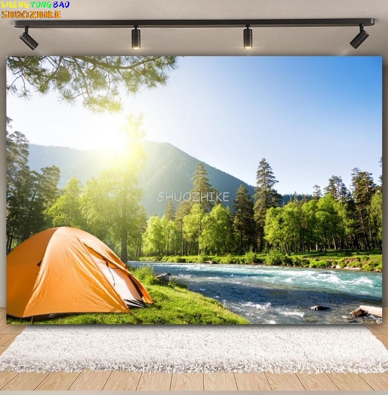 Outdoor Forest Camping Backdro - Outdoor Adventure Background 评论和价格