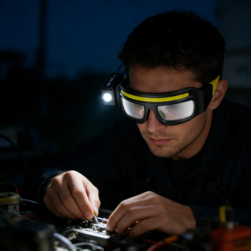 LED Headlamp COB Headlight Wor - Headlamp Waterproof Rechargeable 评论和价格