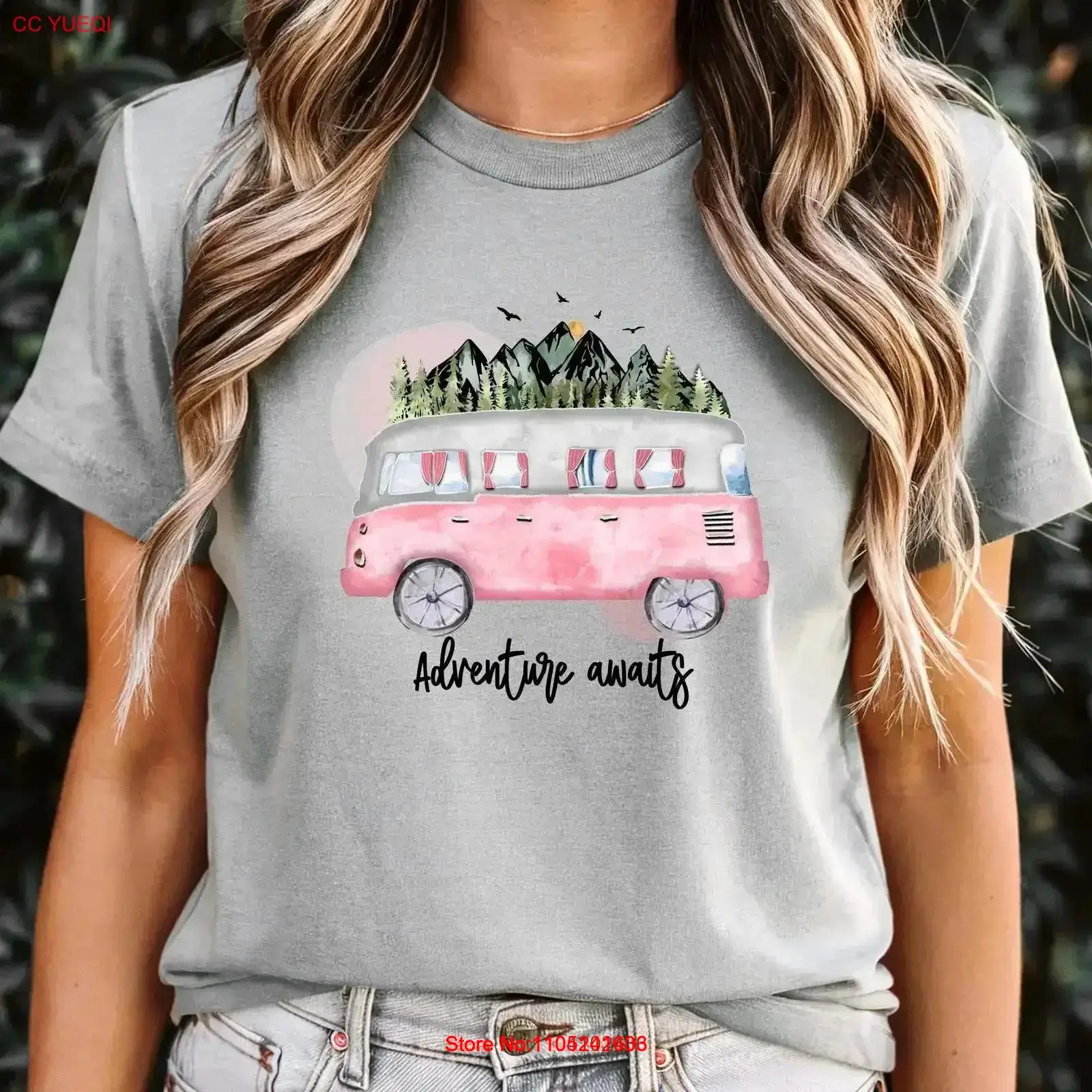 Adventure Awaits T Shirt Campi - Outdoor Adventure Mountaintop Backpack 评论和价格