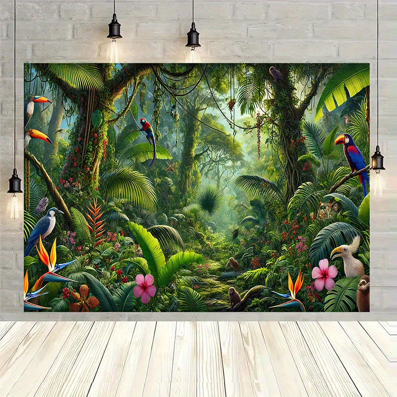 1pc Jungle Adventure Backgroun - Outdoor Adventure Background 评论和价格