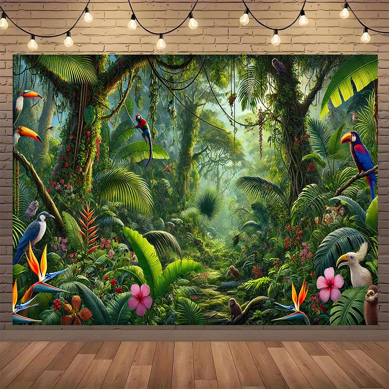 1pc Jungle Adventure Backgroun - Outdoor Adventure Background 评论和价格