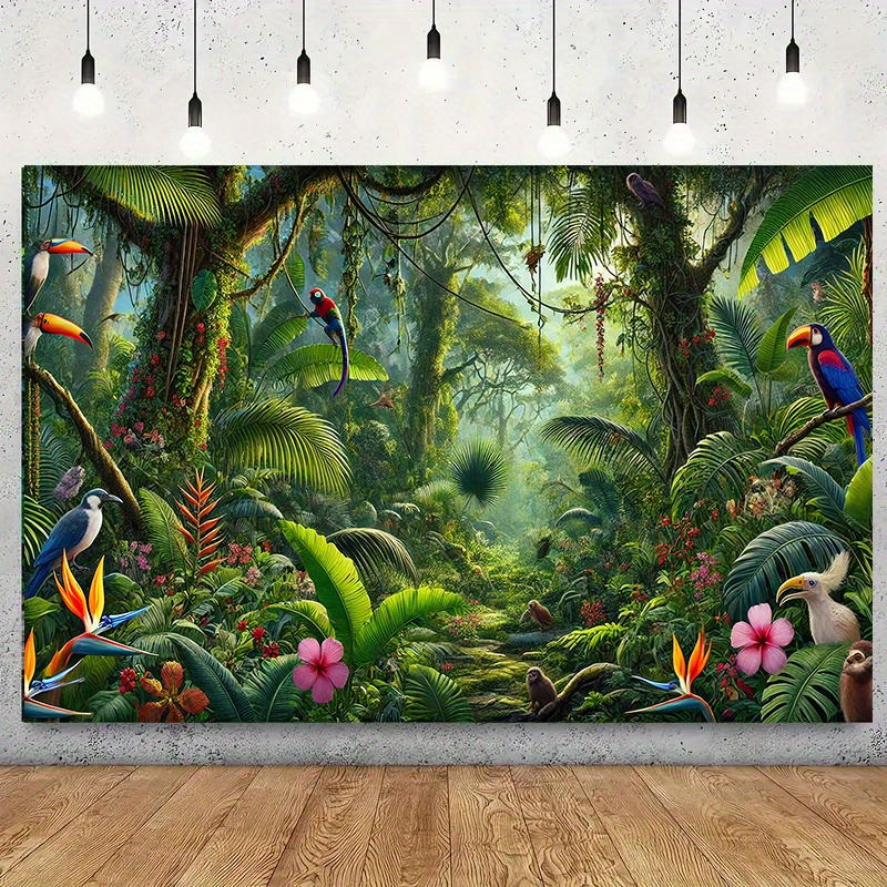 1pc Jungle Adventure Backgroun - Outdoor Adventure Background 评论和价格